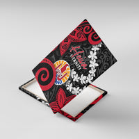 Tahiti Heiva Festival Canvas Wall Art Floral Pattern With Coat Of Arms