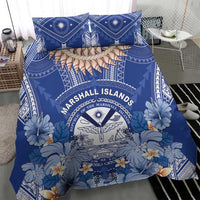 Marshall Islands Jemenei Day Bedding Set Polynesian Tribal Tattoo Seashell Necklace