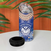 Marshall Islands Jemenei Day 4 in 1 Can Cooler Tumbler Polynesian Tribal Tattoo Seashell Necklace LT05 - Polynesian Pride