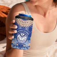 Marshall Islands Jemenei Day 4 in 1 Can Cooler Tumbler Polynesian Tribal Tattoo Seashell Necklace LT05 - Polynesian Pride