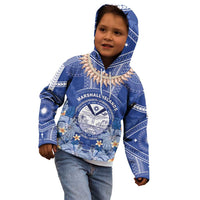 Marshall Islands Jemenei Day Kid Hoodie Polynesian Tribal Tattoo Seashell Necklace