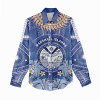 Marshall Islands Jemenei Day Women Casual Shirt Polynesian Tribal Tattoo Seashell Necklace LT05 - Polynesian Pride