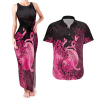 Personalised Cancer Fighter Couples Matching Tank Maxi Dress and Hawaiian Shirt I Beat Cancer LT05 Pink - Polynesian Pride