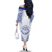 Northern Mariana Islands Liberation Day Family Matching Off The Shoulder Long Sleeve Dress and Hawaiian Shirt 79th Anniversary