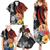 French Polynesia Bastille Day Family Matching Summer Maxi Dress and Hawaiian Shirt Tropical Turtle Hibiscus Polynesian Pattern LT05 - Polynesian Pride