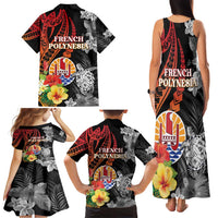 French Polynesia Bastille Day Family Matching Tank Maxi Dress and Hawaiian Shirt Tropical Turtle Hibiscus Polynesian Pattern LT05 - Polynesian Pride