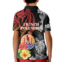 French Polynesia Bastille Day Kid Polo Shirt Tropical Turtle Hibiscus Polynesian Pattern LT05 - Polynesian Pride