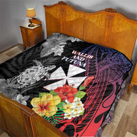 Wallis and Futuna Bastille Day Quilt Tropical Turtle Hibiscus Polynesian Pattern LT05 - Polynesian Pride