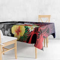 Wallis and Futuna Bastille Day Tablecloth Tropical Turtle Hibiscus Polynesian Pattern