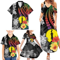 New Caledonia Bastille Day Family Matching Summer Maxi Dress and Hawaiian Shirt Tropical Turtle Hibiscus Polynesian Pattern LT05 - Polynesian Pride