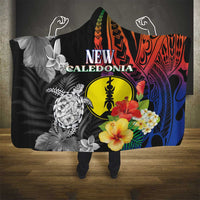 New Caledonia Bastille Day Hooded Blanket Tropical Turtle Hibiscus Polynesian Pattern LT05 - Polynesian Pride