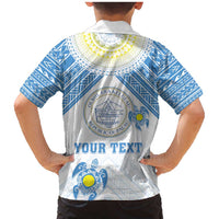 Personalised Palau Constitution Day Family Matching Mermaid Dress and Hawaiian Shirt Polynesian Turtle LT05 - Polynesian Pride
