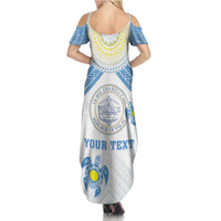 Personalised Palau Constitution Day Family Matching Summer Maxi Dress and Hawaiian Shirt Polynesian Turtle LT05 - Polynesian Pride