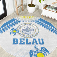 Palau Constitution Day Round Carpet Polynesian Turtle