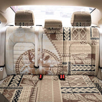 Samoa Siapo Elegant Back Car Seat Cover Hibiscus Beige Motifs - Polynesian Pride