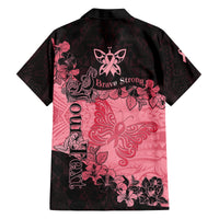 Personalized Breast Cancer Kid Hawaiian Shirt Survivor Polynesian Ribbon Butterfly LT05 - Polynesian Pride