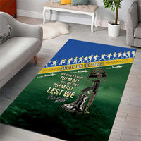 Solomon Islands Remembrance Day Area Rug Lest We Forget