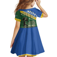 Solomon Islands Remembrance Day Family Matching Off Shoulder Short Dress and Hawaiian Shirt Lest We Forget