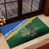 Solomon Islands Remembrance Day Rubber Doormat Lest We Forget