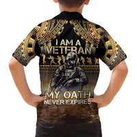 Polynesia Veterans Day Family Matching Off The Shoulder Long Sleeve Dress and Hawaiian Shirt Thank You Veterans Polynesian Pattern LT05 - Polynesian Pride