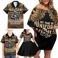 Polynesia Veterans Day Family Matching Off Shoulder Short Dress and Hawaiian Shirt Thank You Veterans Polynesian Pattern LT05 - Polynesian Pride