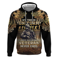 Polynesia Veterans Day Hoodie Thank You Veterans Polynesian Pattern