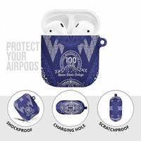 Queen Salote College Centenary AirPods Case Tongan Kupesi Pattern LT05 - Polynesian Pride