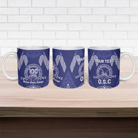 Personalised Queen Salote College Centenary Ceramic Mug Tongan Kupesi Pattern - Polynesian Pride