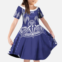 Personalised Queen Salote College Centenary Family Matching Tank Maxi Dress and Hawaiian Shirt Tongan Kupesi Pattern - Polynesian Pride