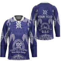 Personalised Queen Salote College Centenary Hockey Jersey Tongan Kupesi Pattern LT05 - Polynesian Pride