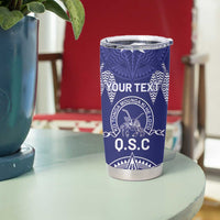 Personalised Queen Salote College Centenary Tumbler Cup Tongan Kupesi Pattern - Polynesian Pride