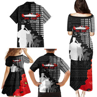 Pearl Harbor Remembrance Day Family Matching Puletasi Dress and Hawaiian Shirt USS Arizona In Memory With Polynesian Pattern LT05 - Polynesian Pride