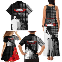 Pearl Harbor Remembrance Day Family Matching Tank Maxi Dress and Hawaiian Shirt USS Arizona In Memory With Polynesian Pattern LT05 - Polynesian Pride