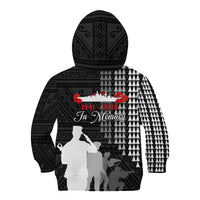 Pearl Harbor Remembrance Day Kid Hoodie USS Arizona In Memory With Polynesian Pattern LT05 - Polynesian Pride