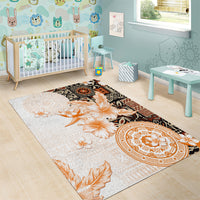 Fiji Area Rug Masi Tapa Pattern Brown LT05 - Polynesian Pride