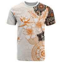 Fiji T Shirt Masi Tapa Pattern Brown LT05 Brown - Polynesian Pride