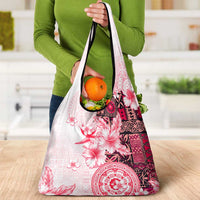 Fiji Grocery Bag Masi Tapa Pattern Red