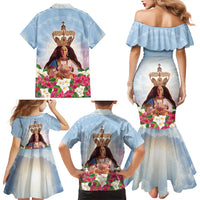 Guam Patroness Family Matching Mermaid Dress and Hawaiian Shirt The Legend Santa Marian Kamalen