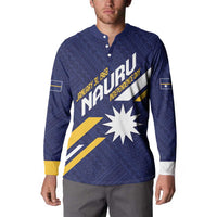 Personalised Happy Nauru Independence Day Button Sweatshirt Polynesian Pattern LT05 - Polynesian Pride