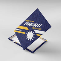 Happy Nauru Independence Day Canvas Wall Art Polynesian Pattern LT05 With Frame Blue - Polynesian Pride