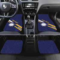Happy Nauru Independence Day Car Mats Polynesian Pattern LT05 Set 4pcs Blue - Polynesian Pride