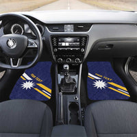 Happy Nauru Independence Day Car Mats Polynesian Pattern LT05 Set 2pcs - Front Blue - Polynesian Pride