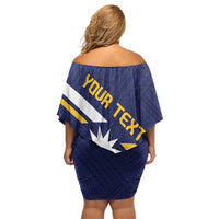 Personalised Happy Nauru Independence Day Family Matching Off Shoulder Short Dress and Hawaiian Shirt Polynesian Pattern LT05 - Polynesian Pride