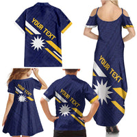 Personalised Happy Nauru Independence Day Family Matching Summer Maxi Dress and Hawaiian Shirt Polynesian Pattern LT05 - Polynesian Pride