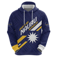 Personalised Happy Nauru Independence Day Hoodie Polynesian Pattern LT05 - Polynesian Pride