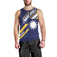 Personalised Happy Nauru Independence Day Men Tank Top Polynesian Pattern LT05 - Polynesian Pride
