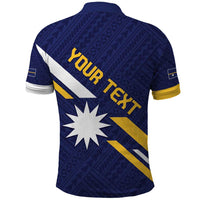 Personalised Happy Nauru Independence Day Polo Shirt Polynesian Pattern LT05 - Polynesian Pride