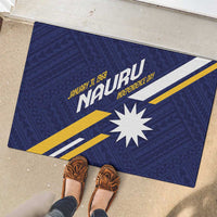 Happy Nauru Independence Day Rubber Doormat Polynesian Pattern LT05 - Polynesian Pride