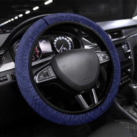 Happy Nauru Independence Day Steering Wheel Cover Polynesian Pattern LT05 Universal Fit Blue - Polynesian Pride