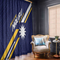 Happy Nauru Independence Day Window Curtain Polynesian Pattern LT05 - Polynesian Pride